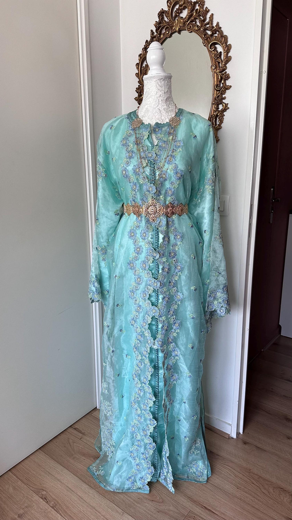 Takchita marocaine vintage vert d’eau – TAK-012 - photo 6
