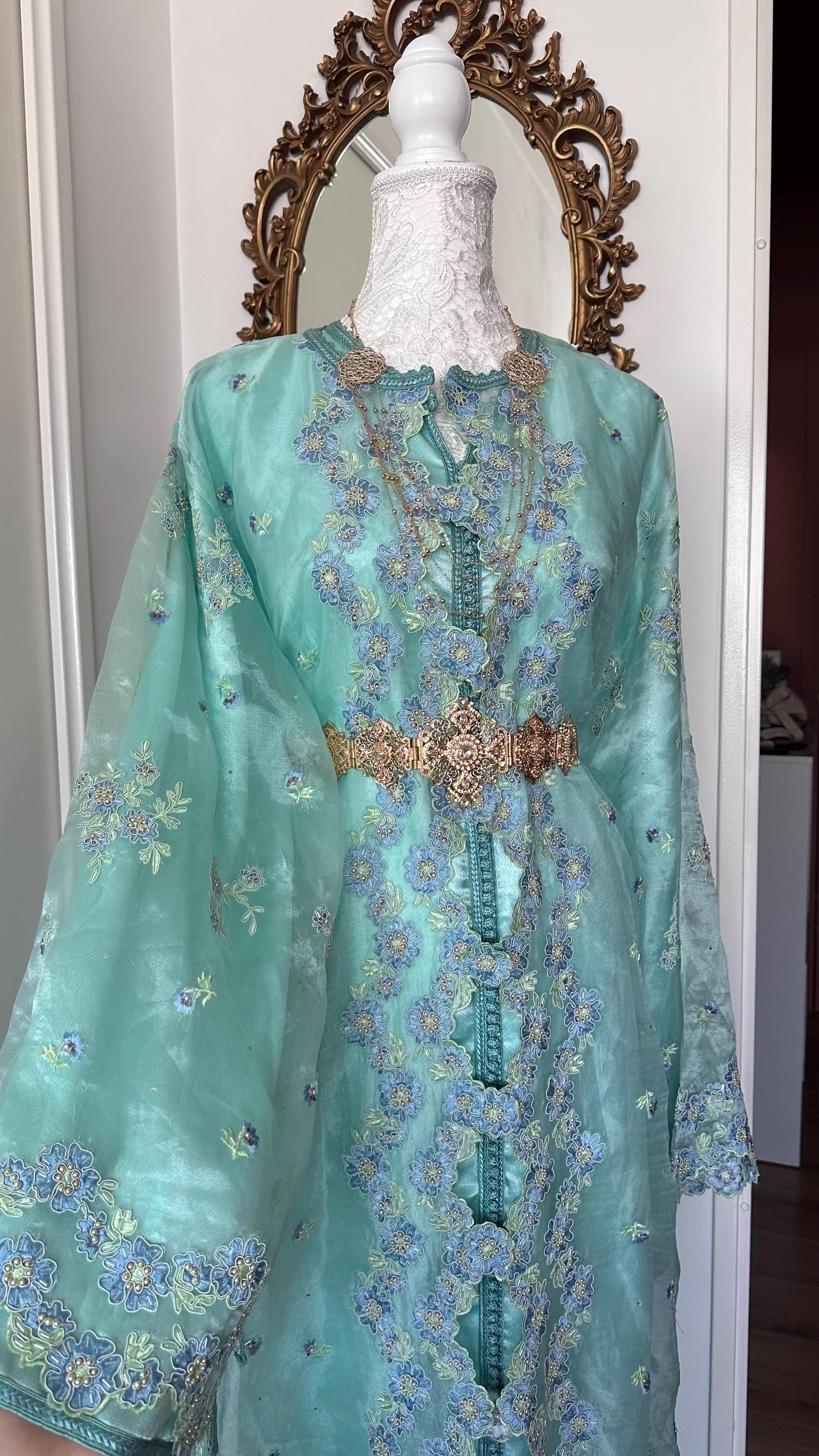 Takchita marocaine vintage vert d’eau – TAK-012 - photo 5