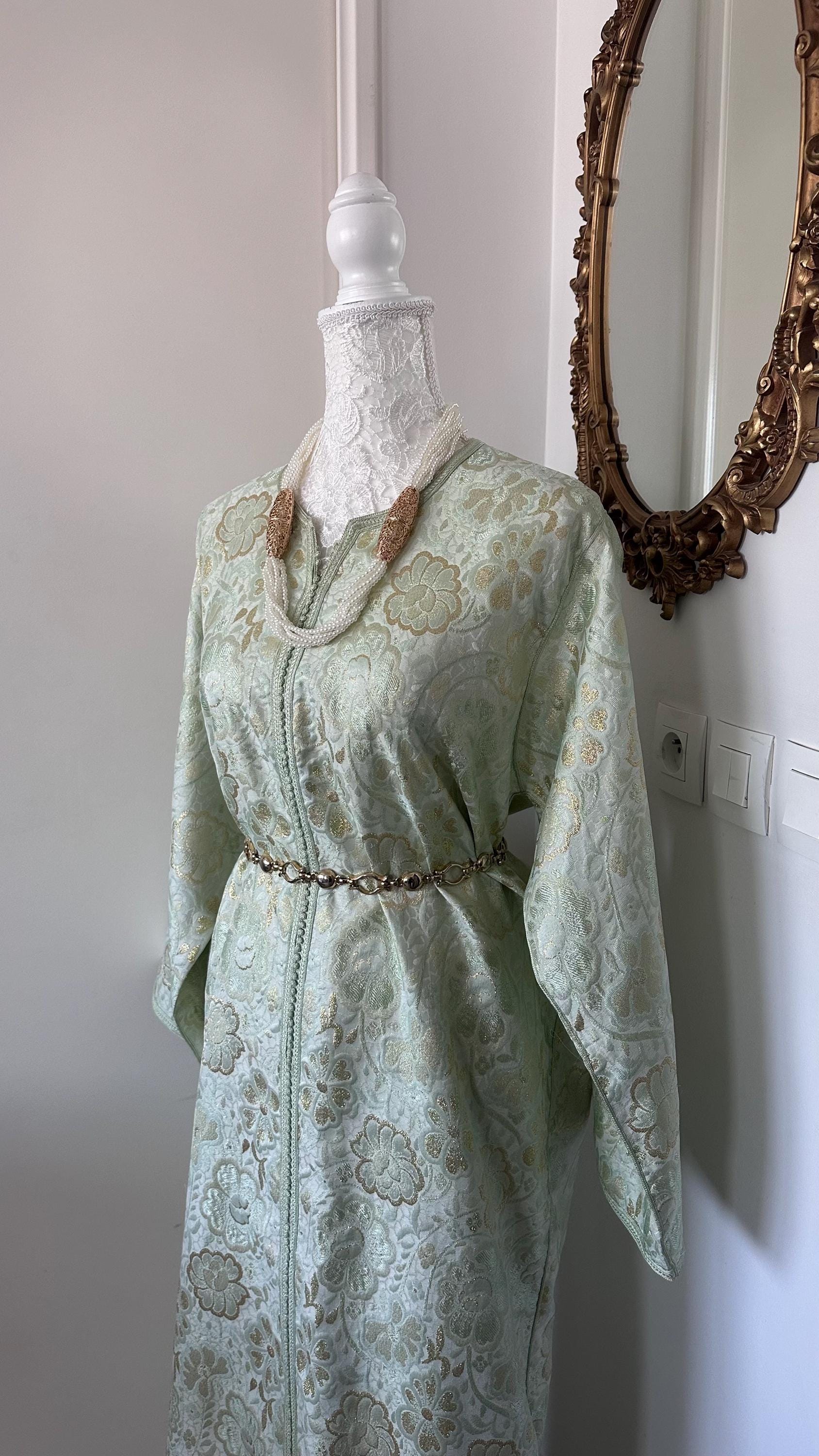 Caftan marocain vintage vert – CAF-001 - photo 2