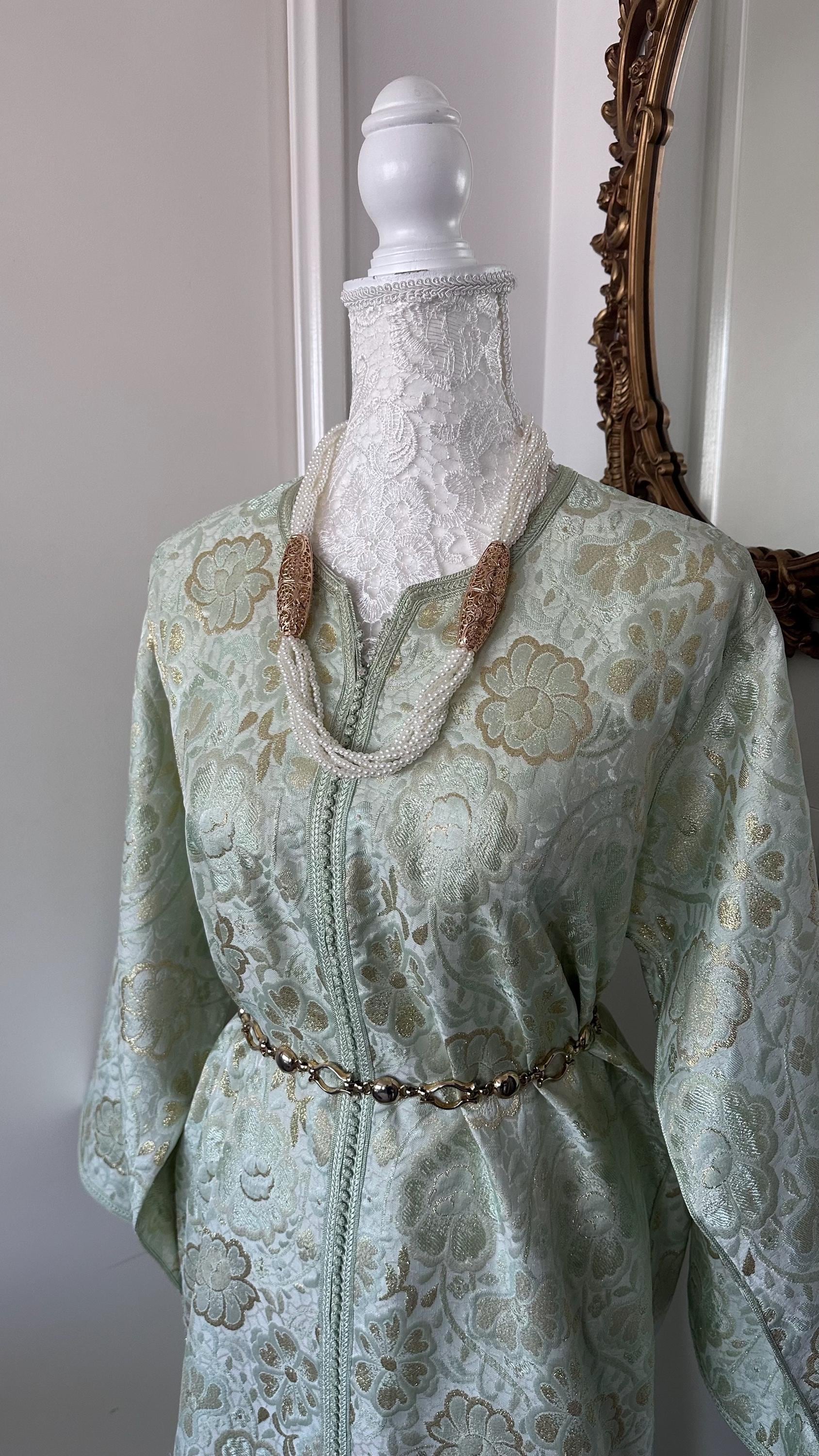 Caftan marocain vintage vert – CAF-001 - photo 1