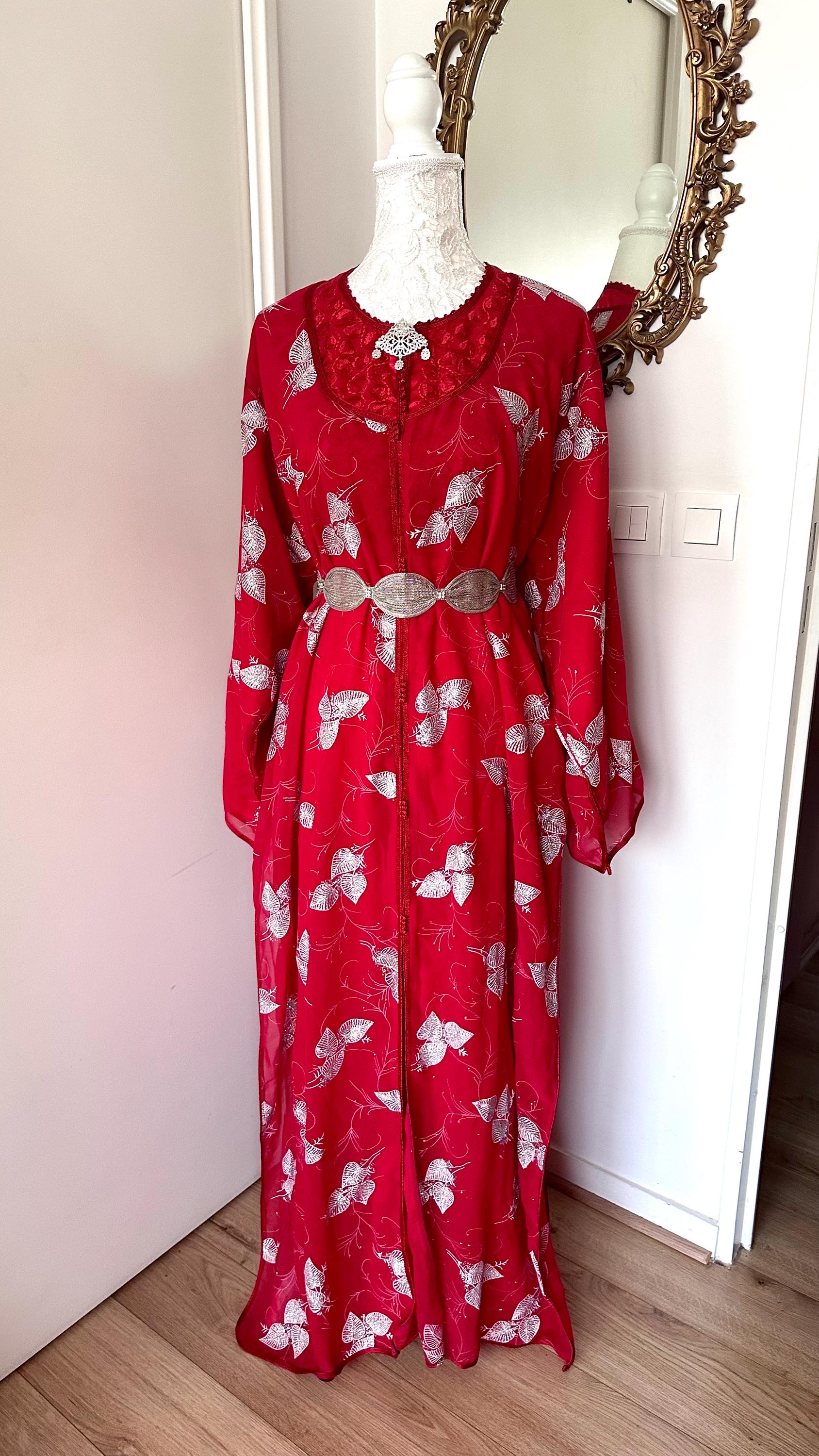 Takchita marocaine vintage rouge – TAK-005 - photo 5