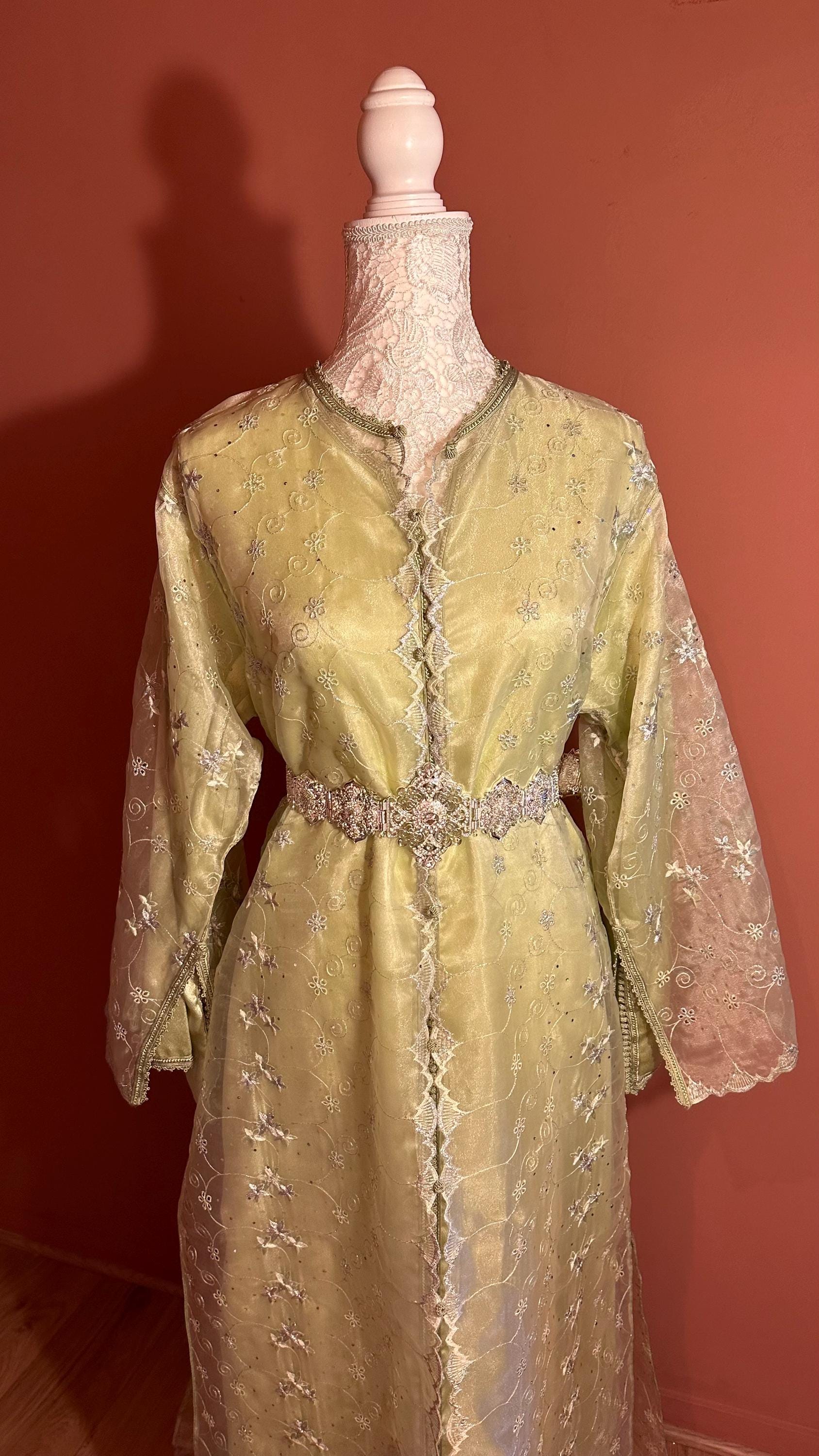 Takchita marocaine vintage vert – TAK-018 - photo 1