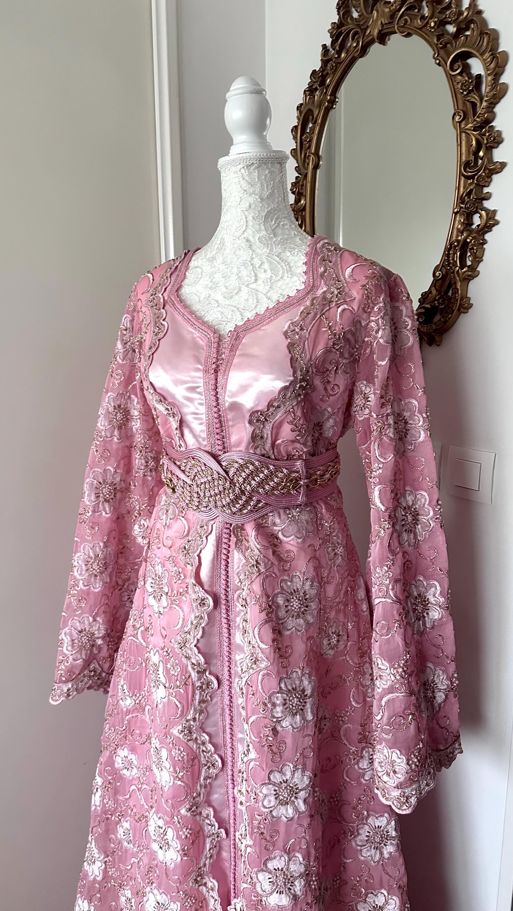 Takchita marocaine vintage rose poudré – TAK-010 - photo 2
