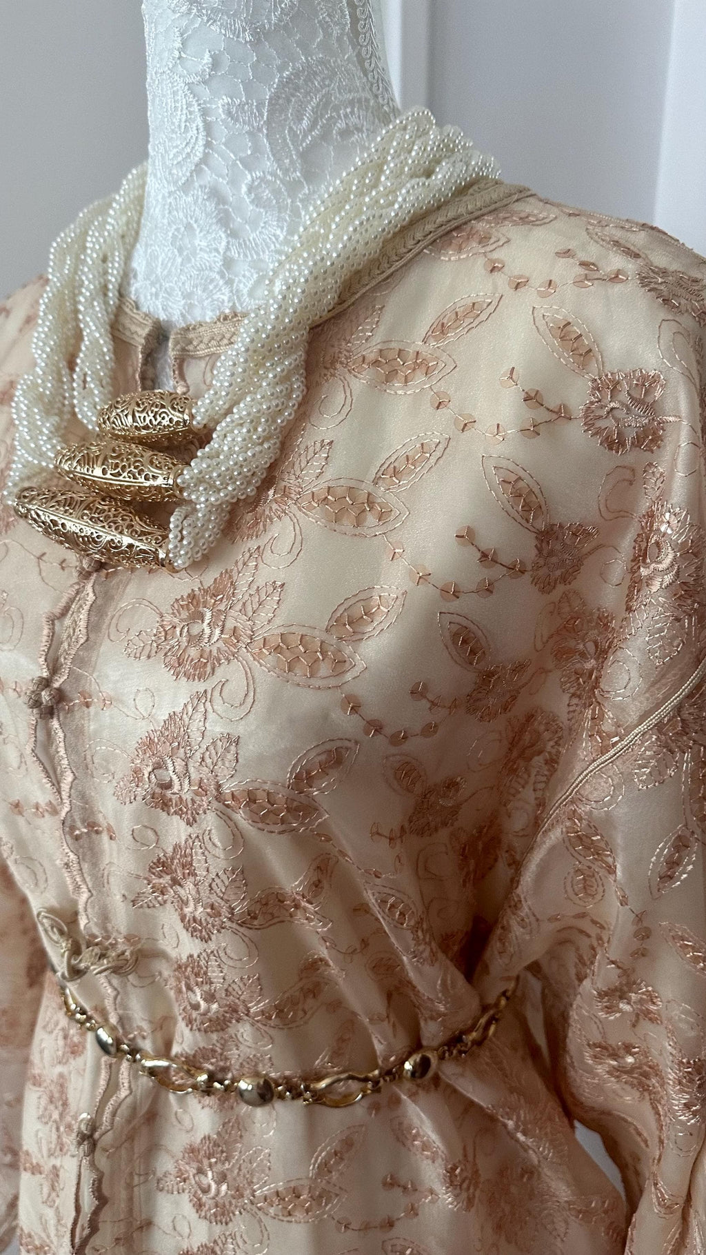 Takchita vintage organza beige – TAK-105 - photo 3