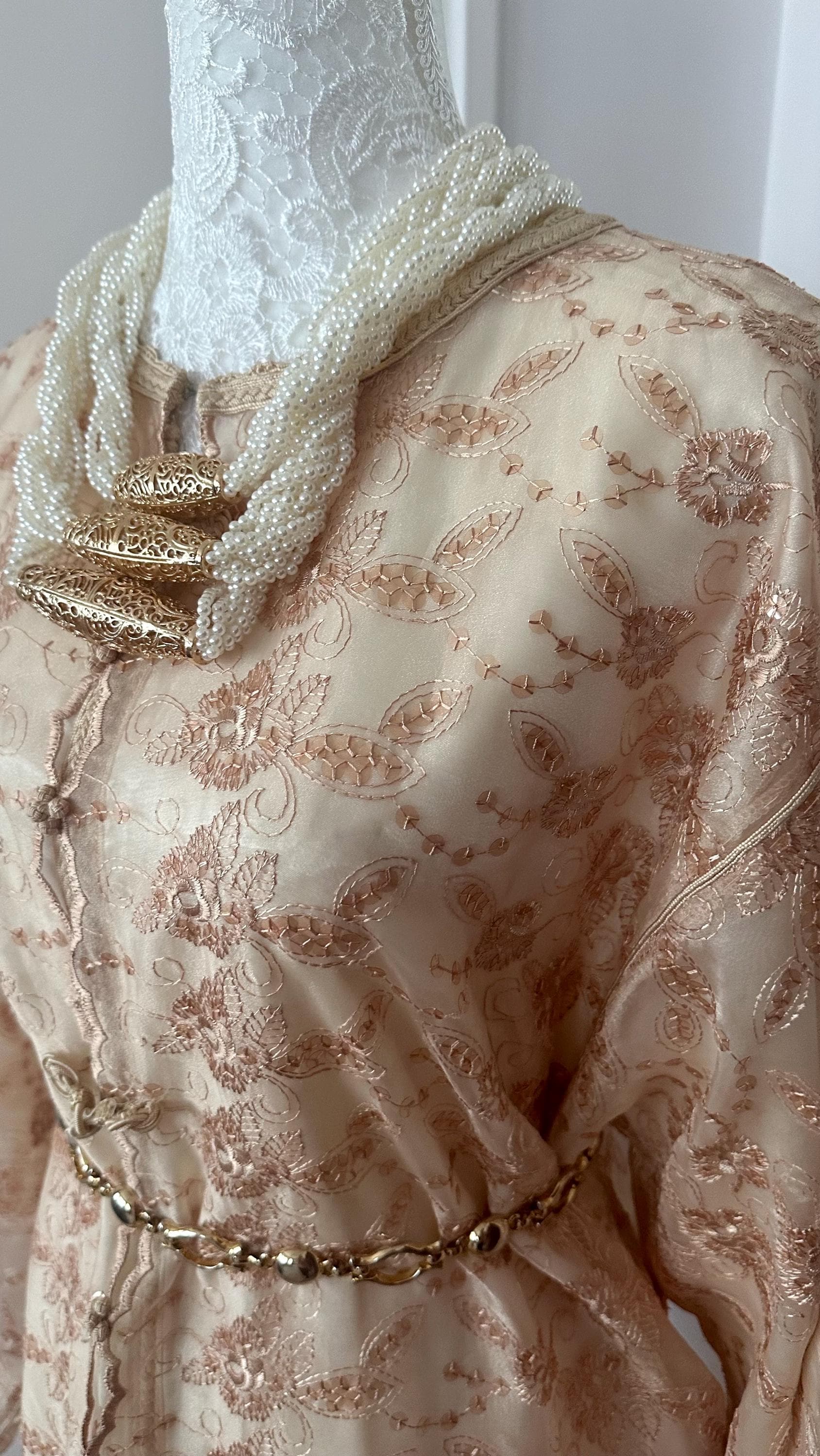 Takchita vintage organza beige – TAK-105 - photo 3