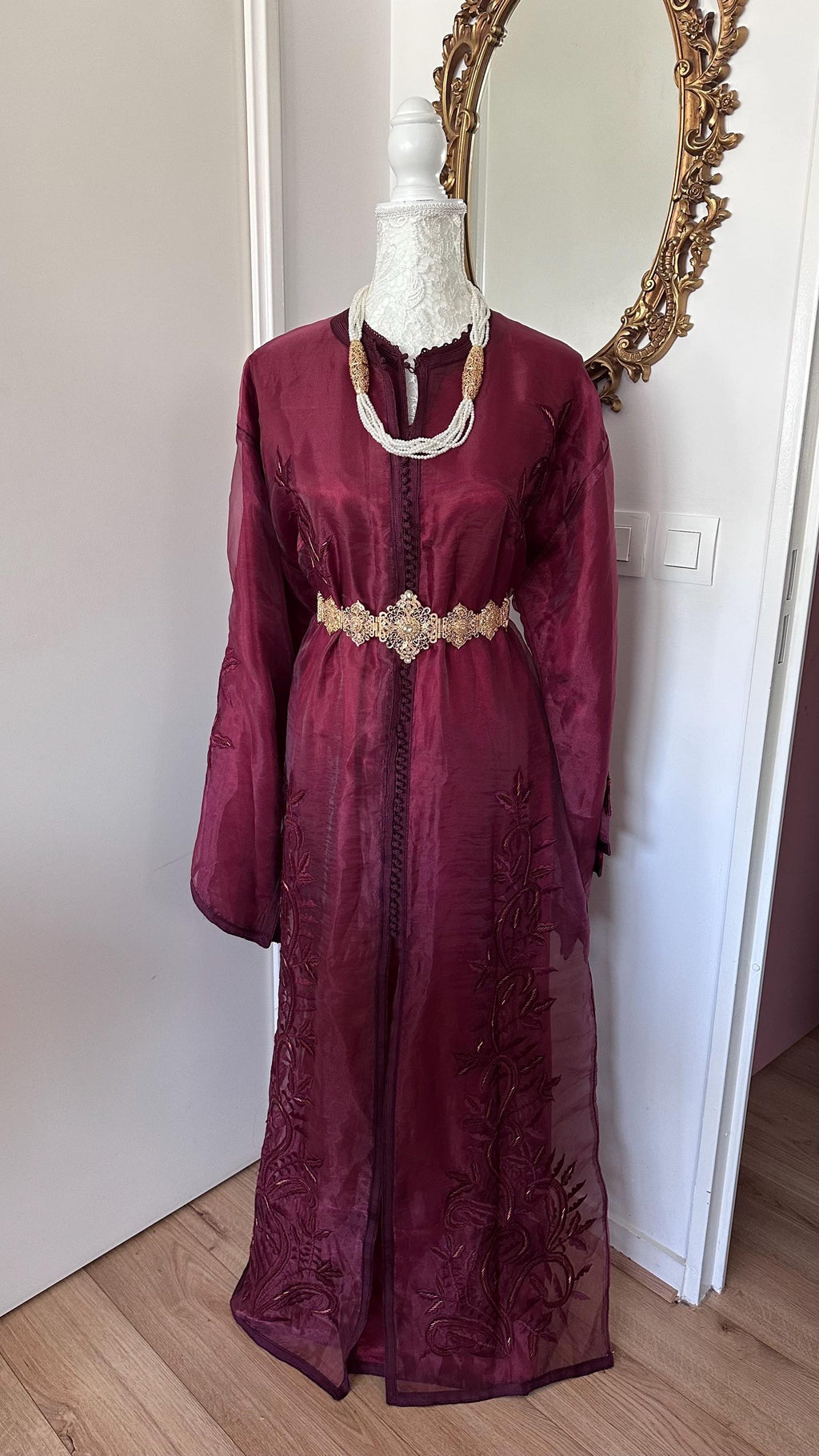 Takchita vintage organza bordeaux – TAK-100 - photo 5