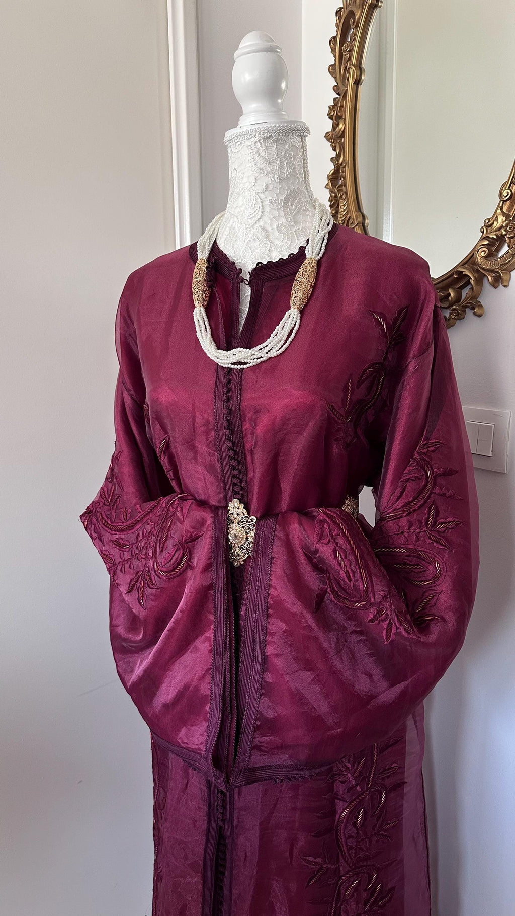 Takchita vintage organza bordeaux – TAK-100 - photo 3