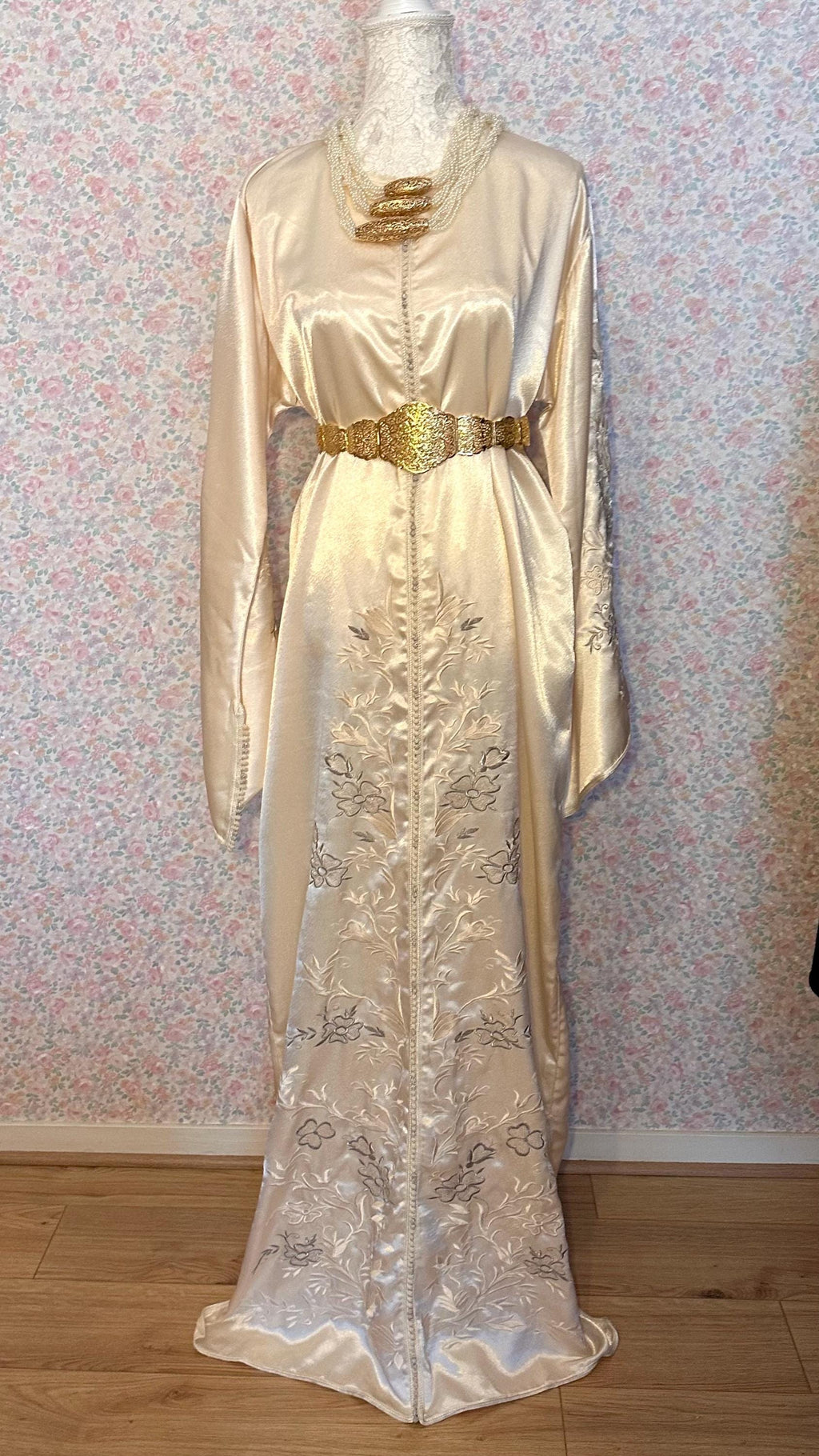 Caftan marocain vintage ivoire – CAF-002 - photo 6