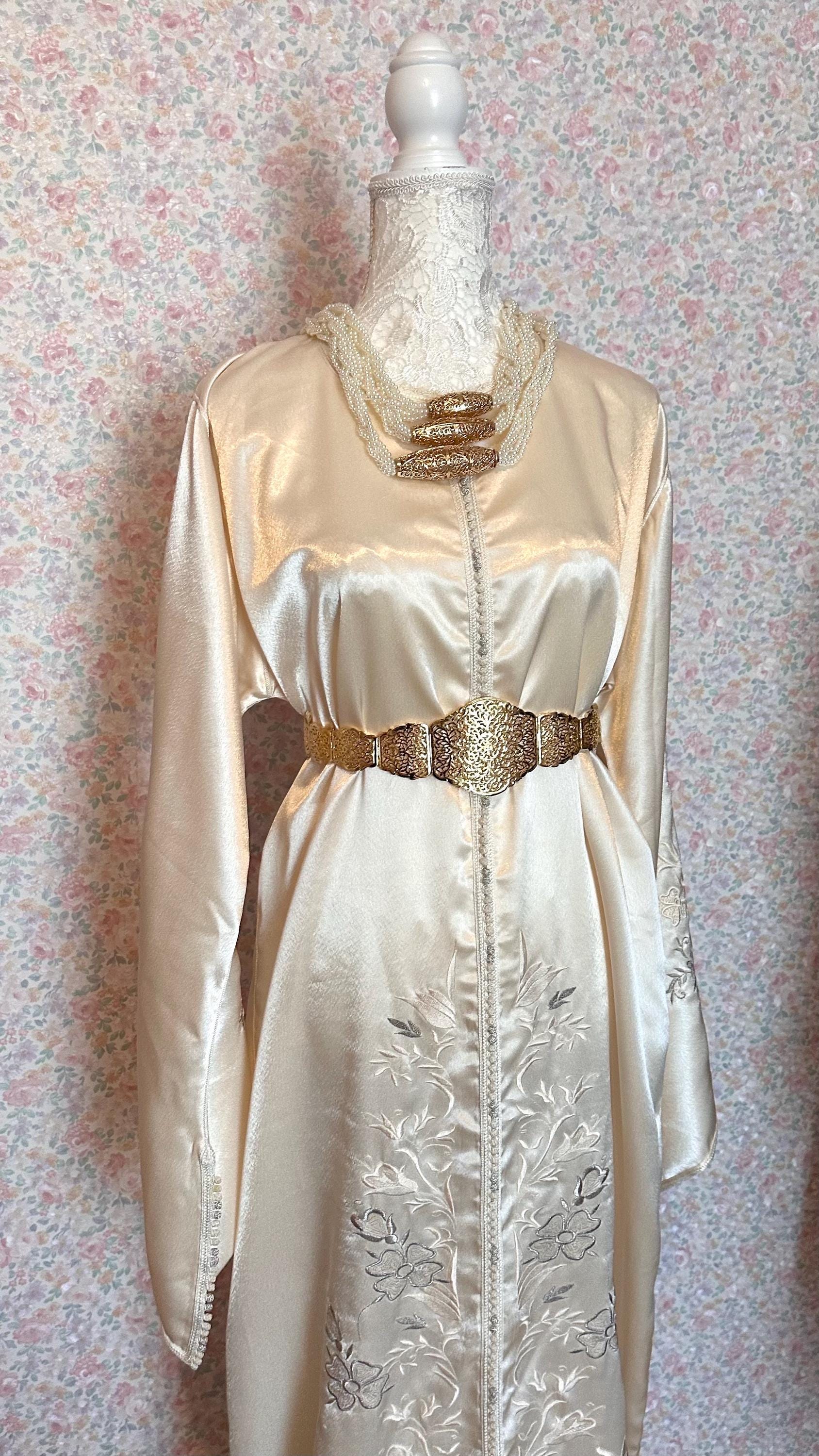 Caftan marocain vintage ivoire – CAF-002 - photo 3