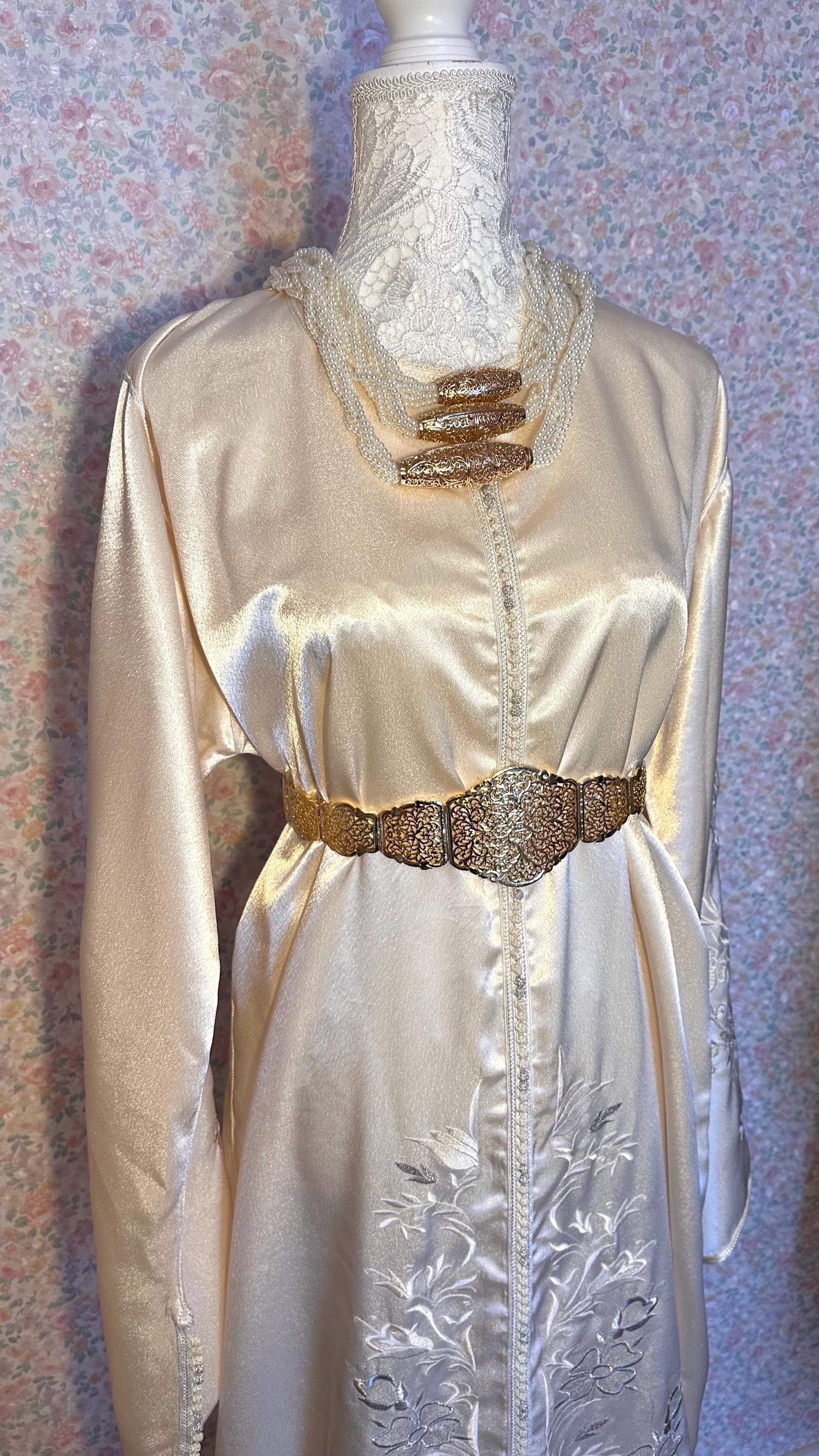 Caftan marocain vintage ivoire – CAF-002 - photo 2