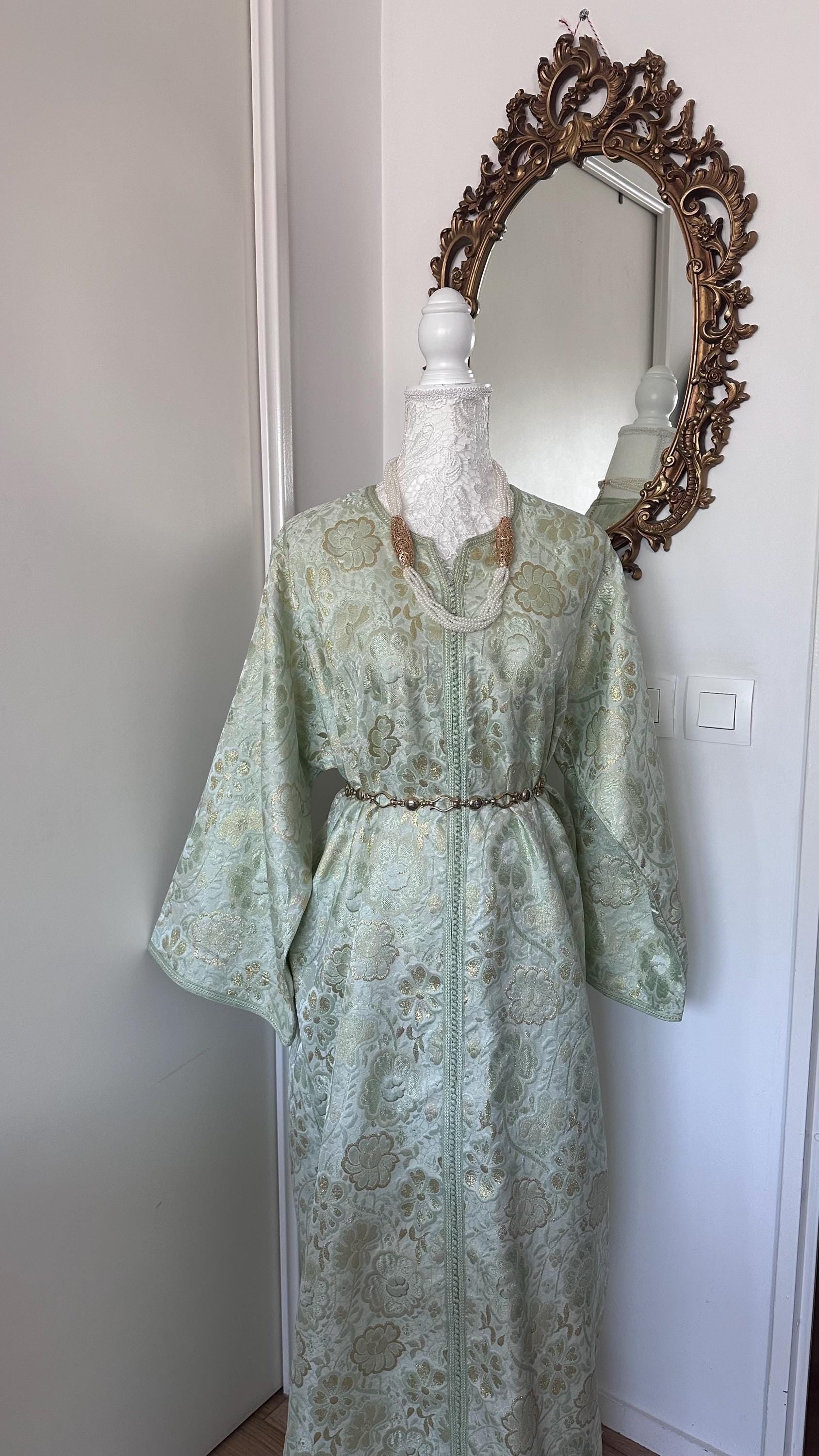 Caftan marocain vintage vert – CAF-001 - photo 4