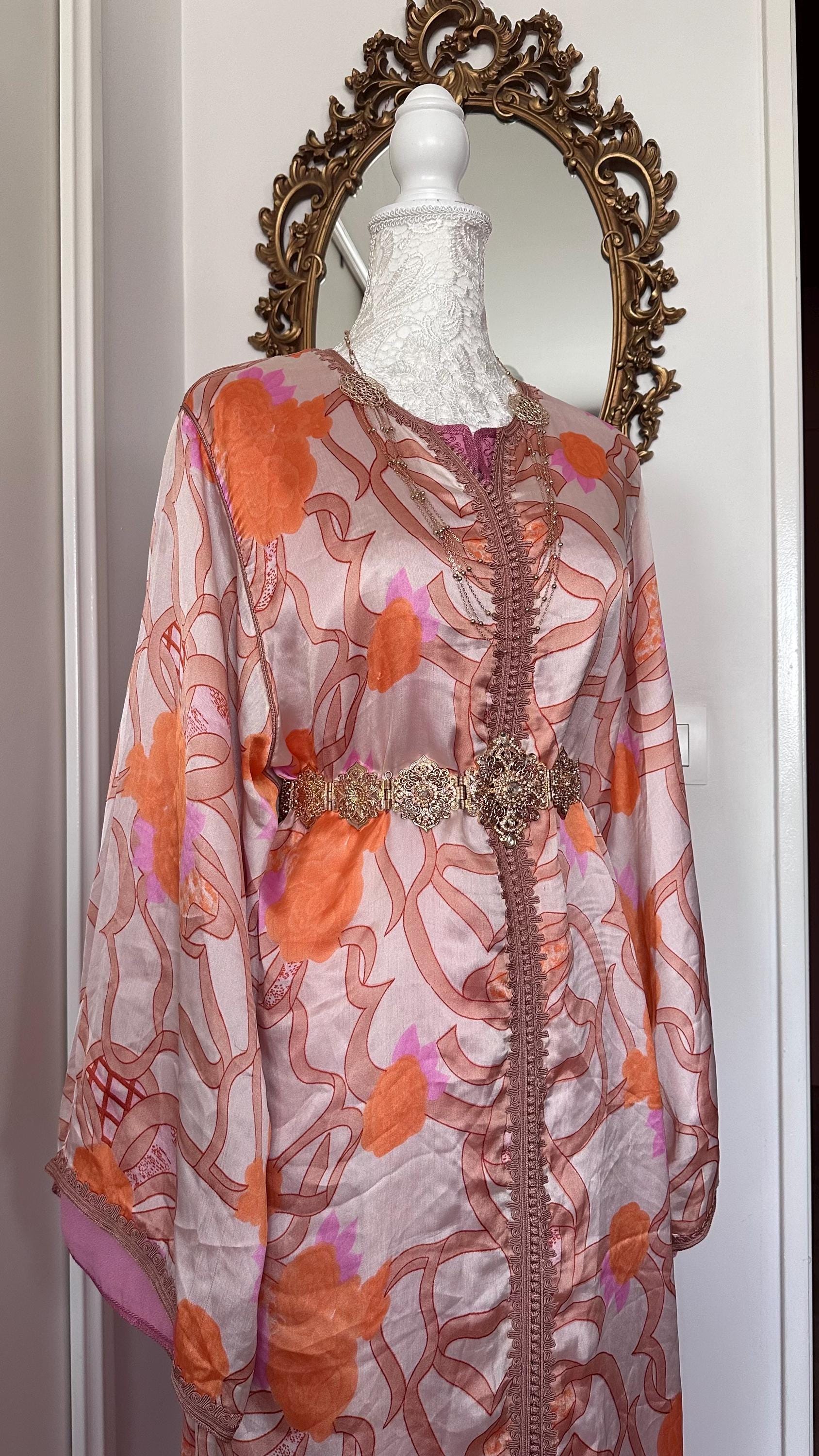 Takchita marocaine vintage beige rosée – TAK-007 - photo 4