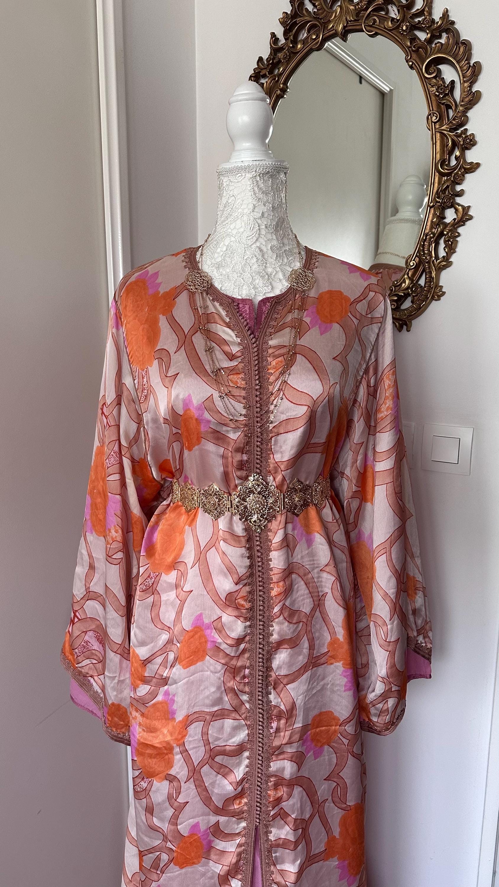 Takchita marocaine vintage beige rosée – TAK-007 - photo 2
