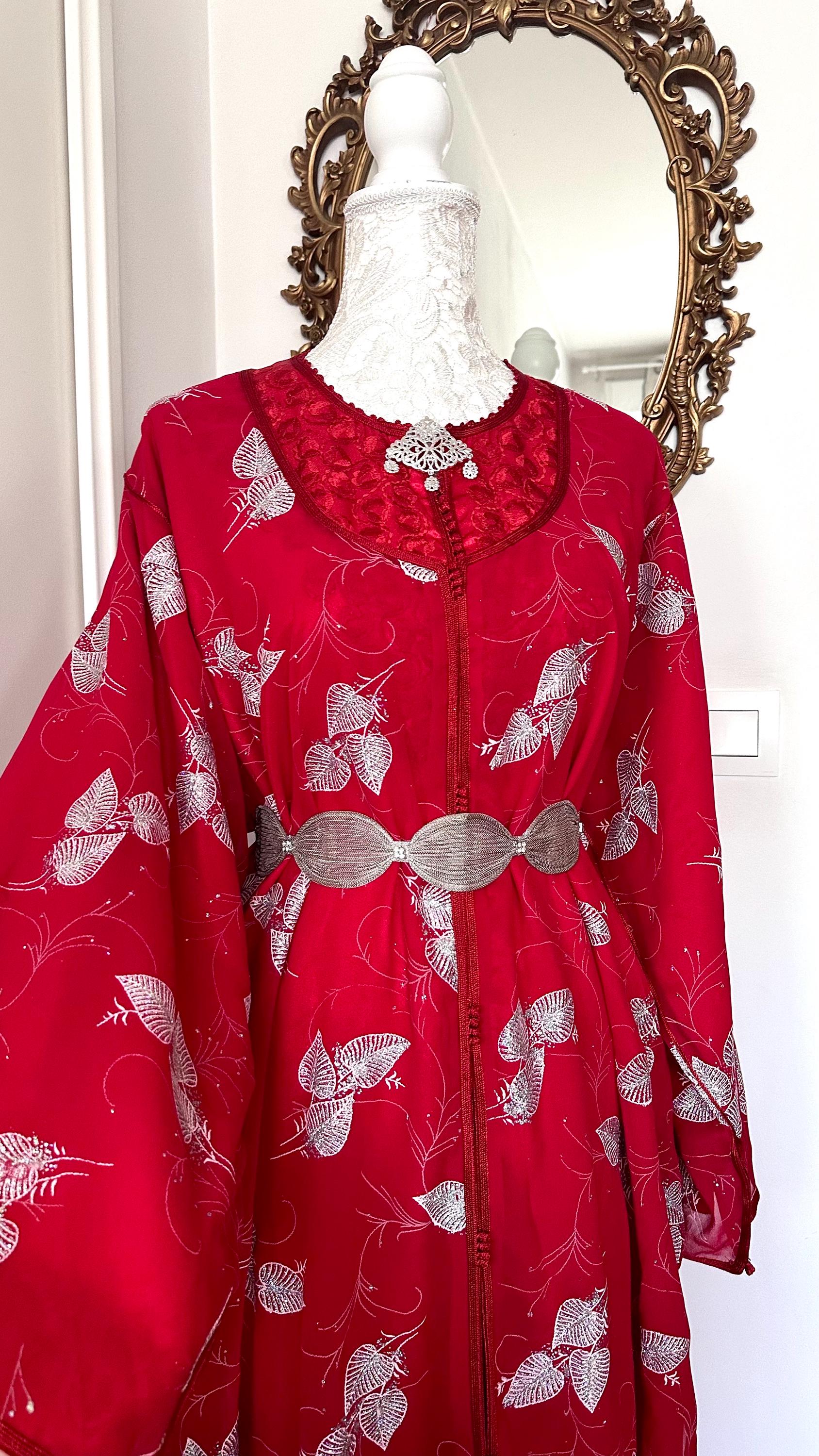 Takchita marocaine vintage rouge – TAK-005 - photo 1