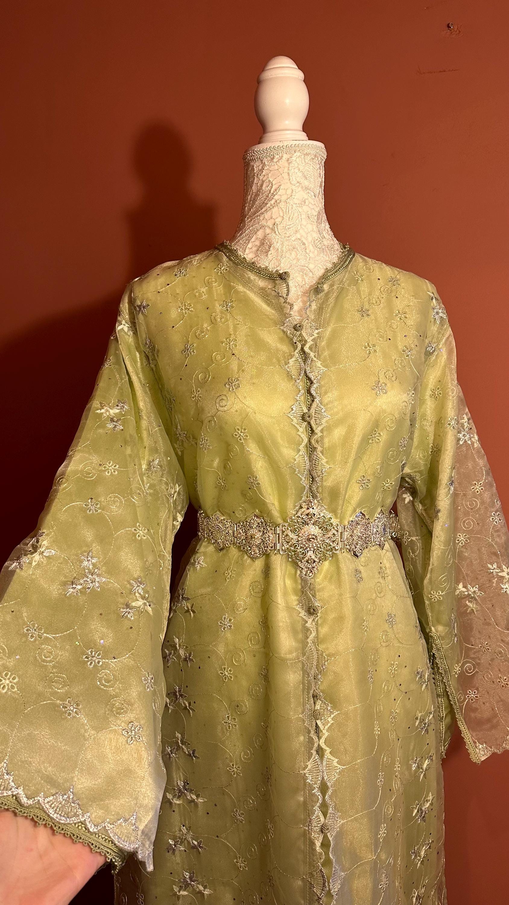 Takchita marocaine vintage vert – TAK-018 - photo 3