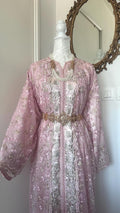 Takchita vintage vieux rose en organza et dentelle – TAK-107 - photo 1