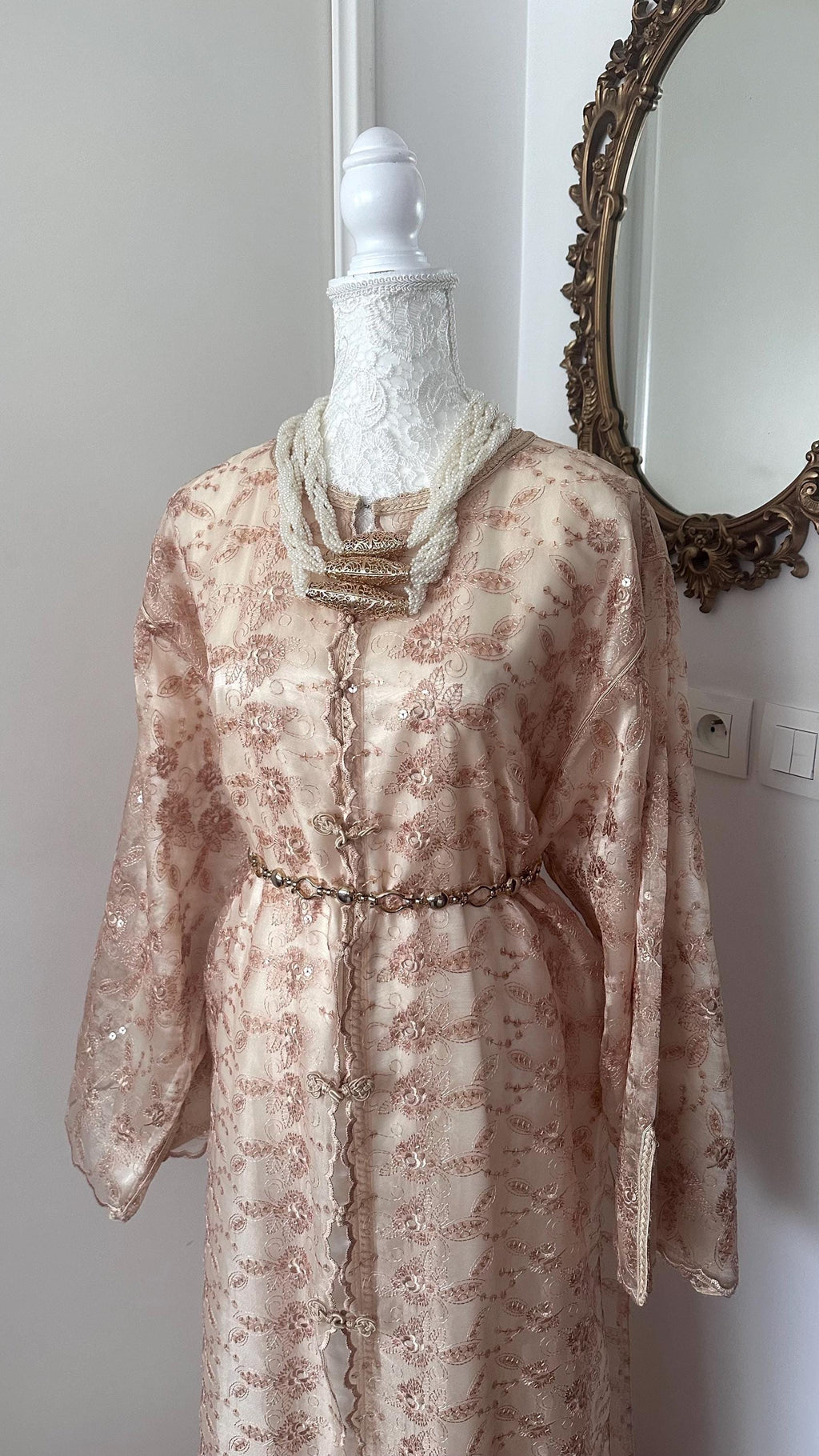 Takchita vintage organza beige – TAK-105 - photo 2