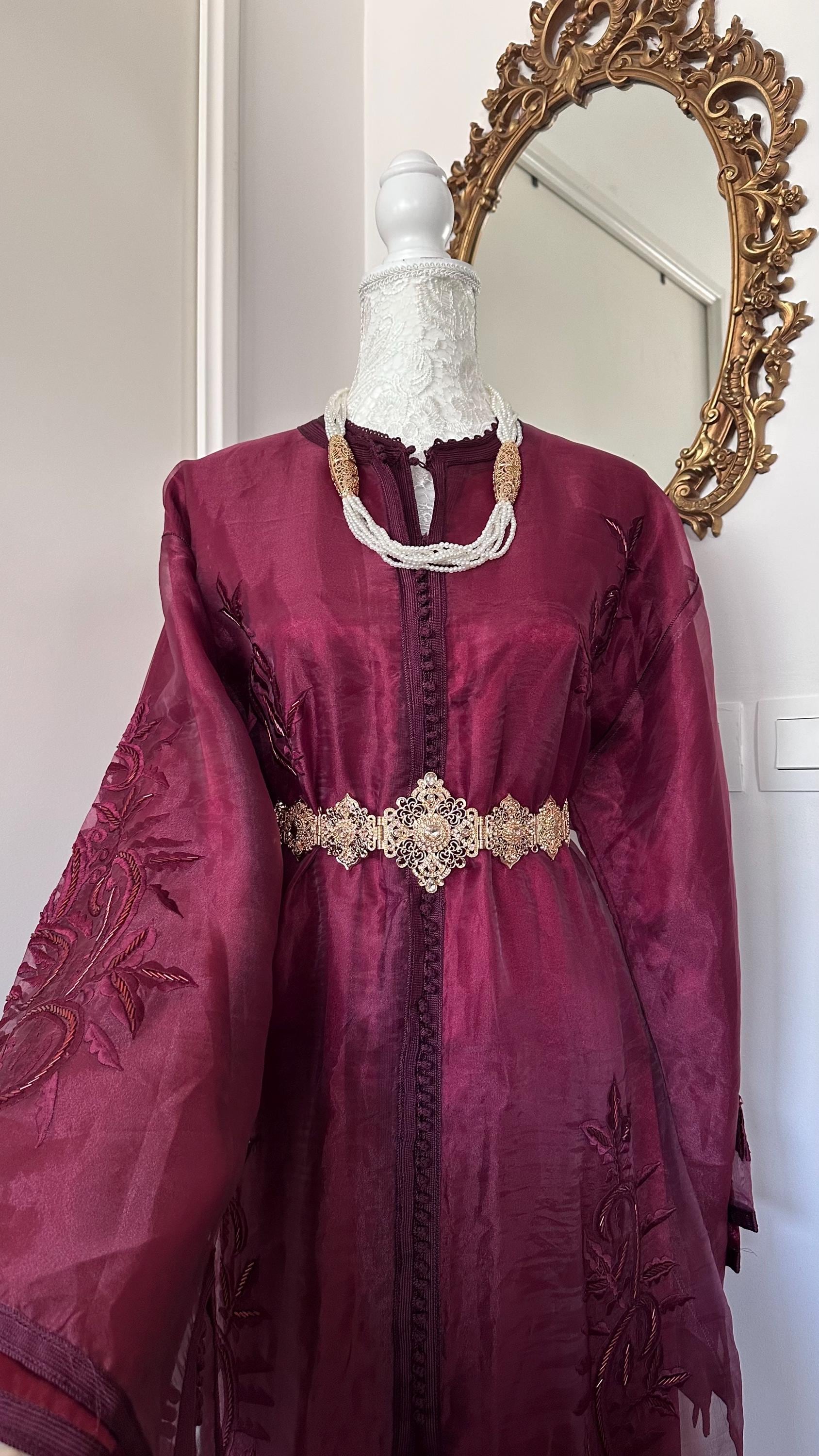 Takchita vintage organza bordeaux – TAK-100 - photo 1