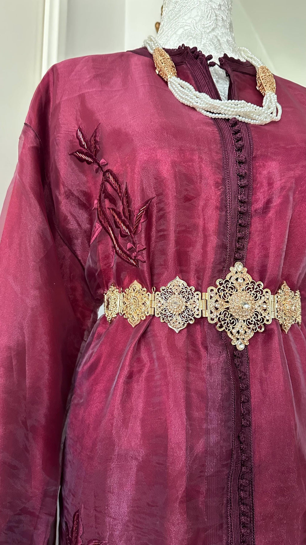 Takchita vintage organza bordeaux – TAK-100 - photo 4