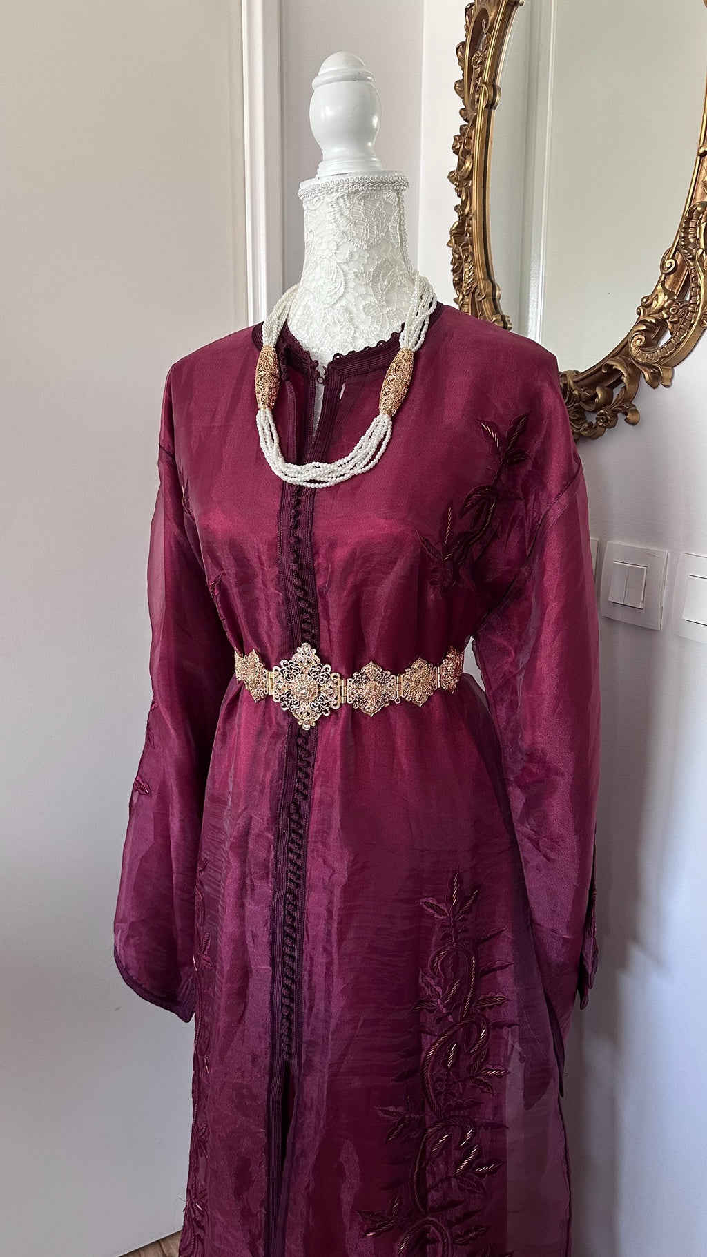 Takchita vintage organza bordeaux – TAK-100 - photo 2