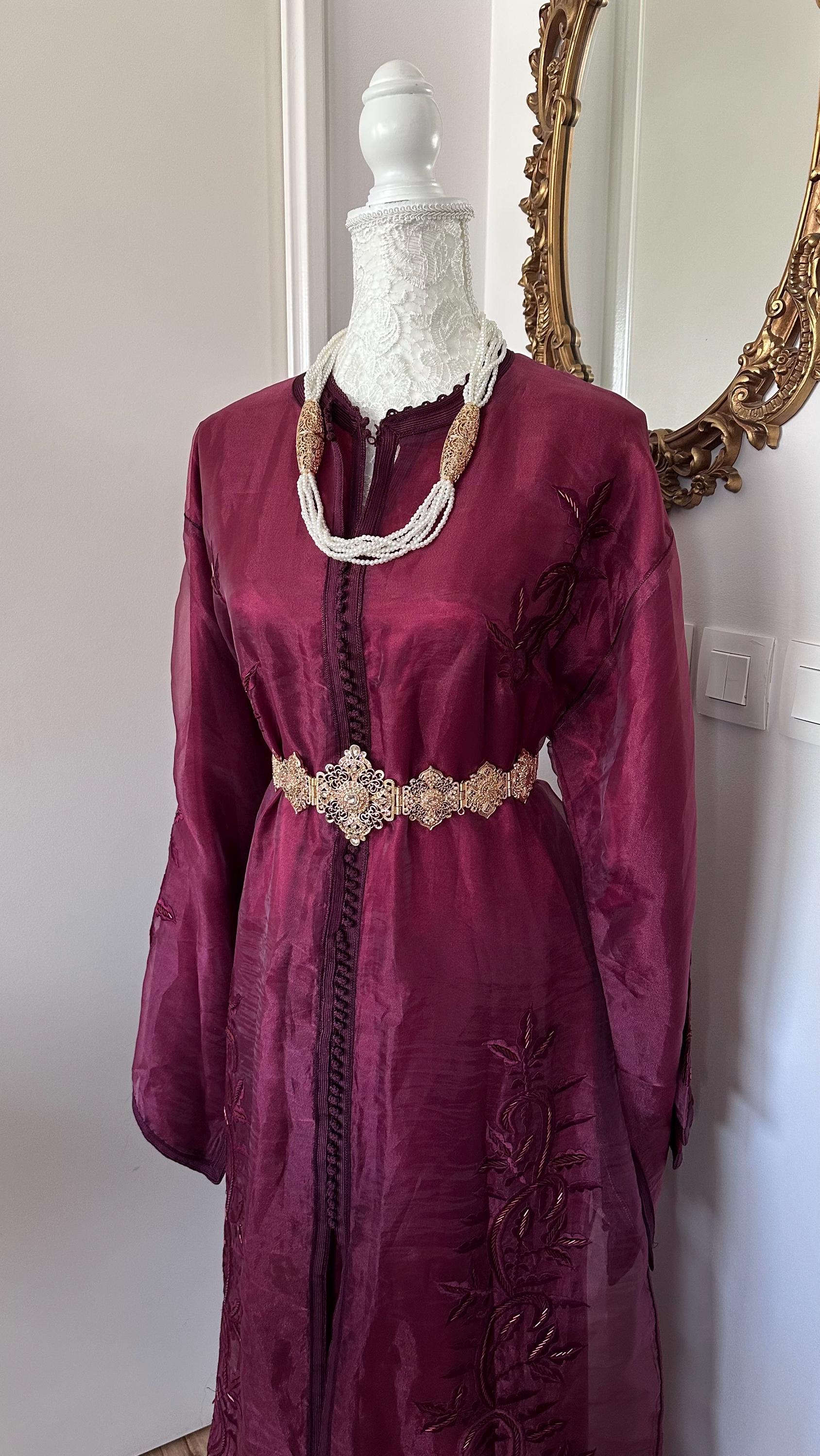 Takchita vintage organza bordeaux – TAK-100 - photo 2