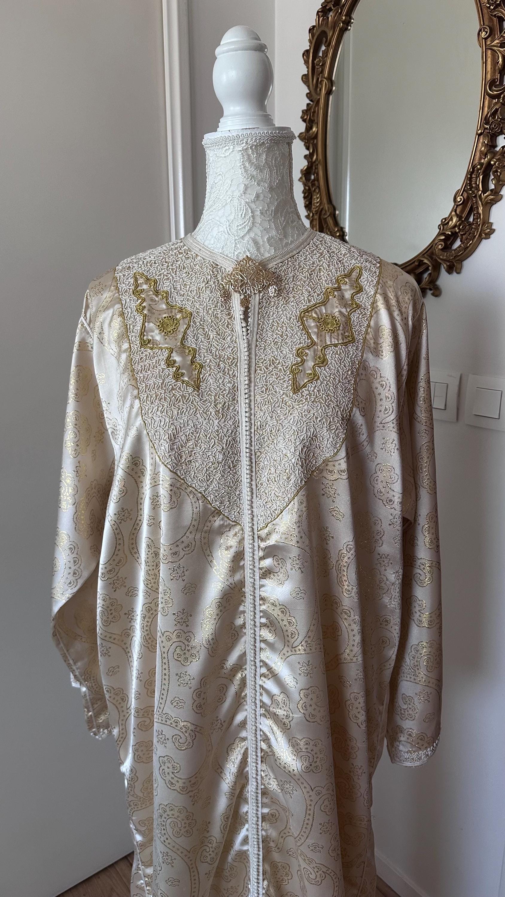 Kmiss marocain vintage en satin ivoire – KMS-001 - photo 3