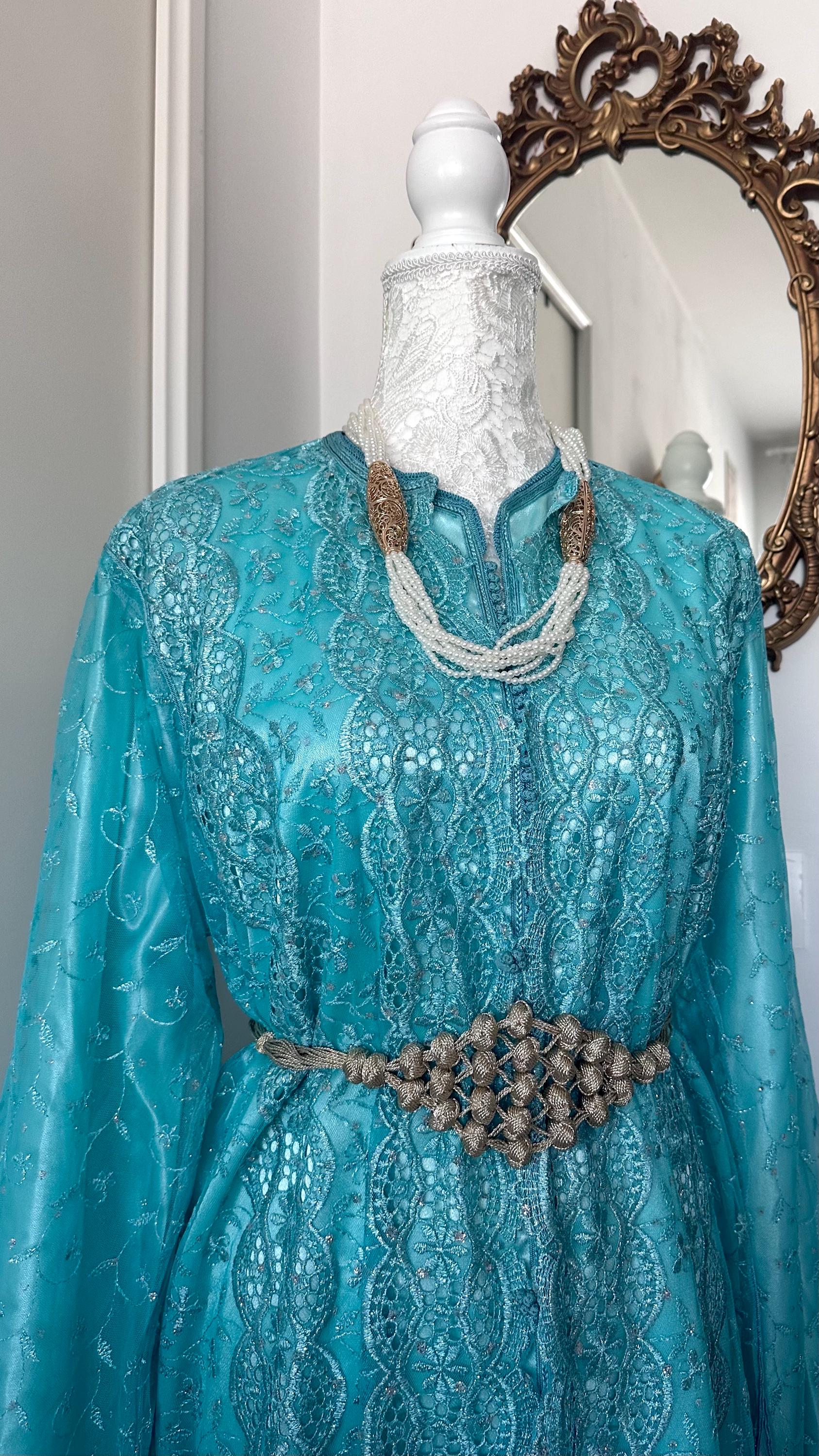 Takchita marocaine vintage bleue – TAK-110 - photo 3