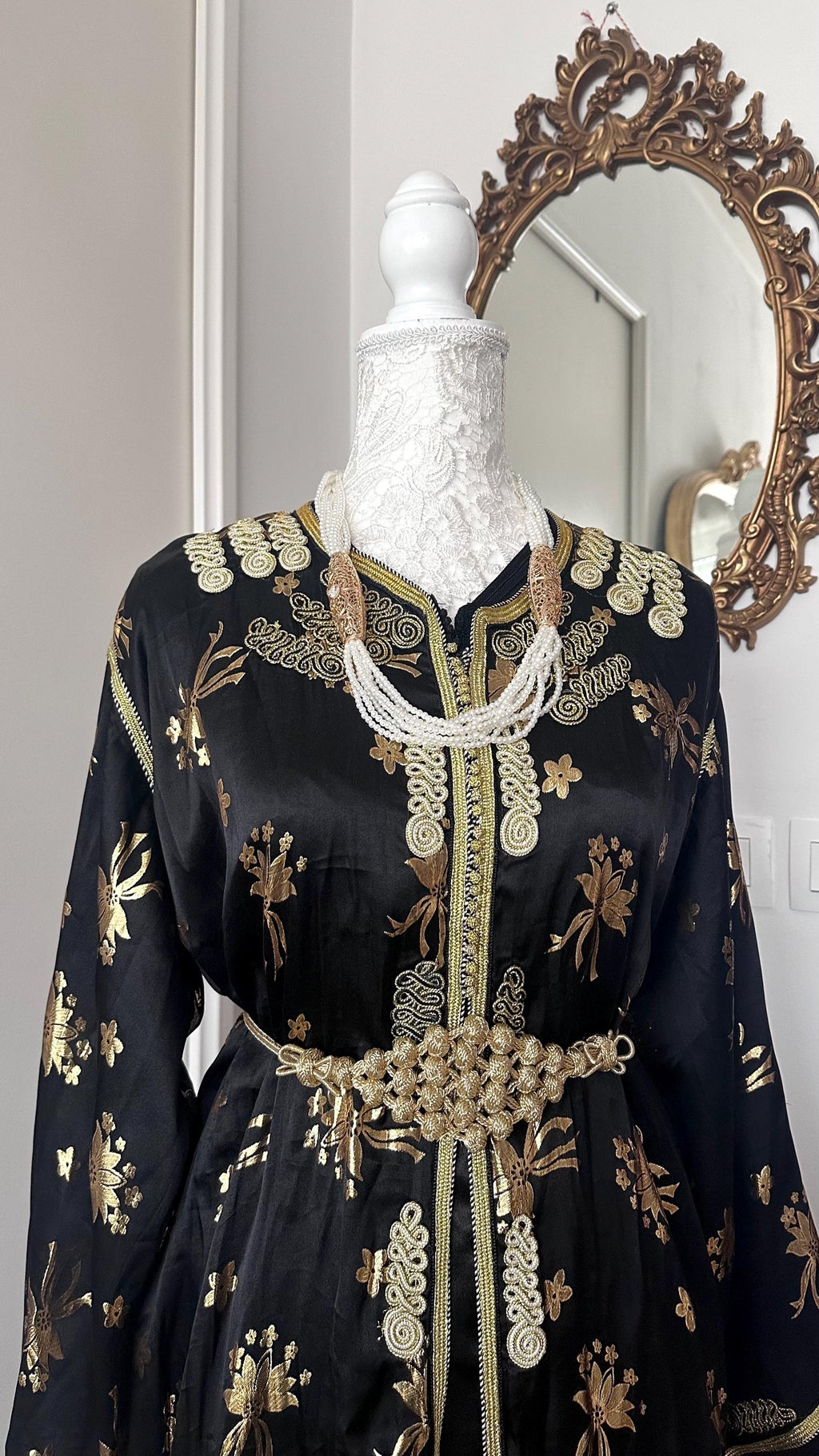 Takchita marocaine vintage noir et doré – TAK-113 - photo 2