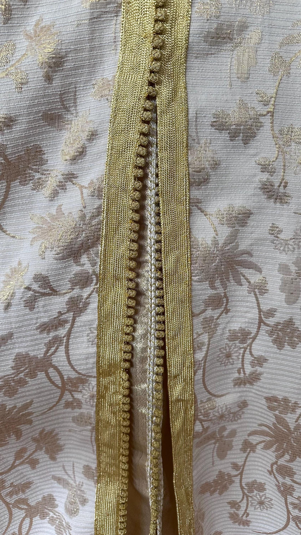 Takchita vintage brocard beige et doré au fil d’or – TAK-102 - photo 3