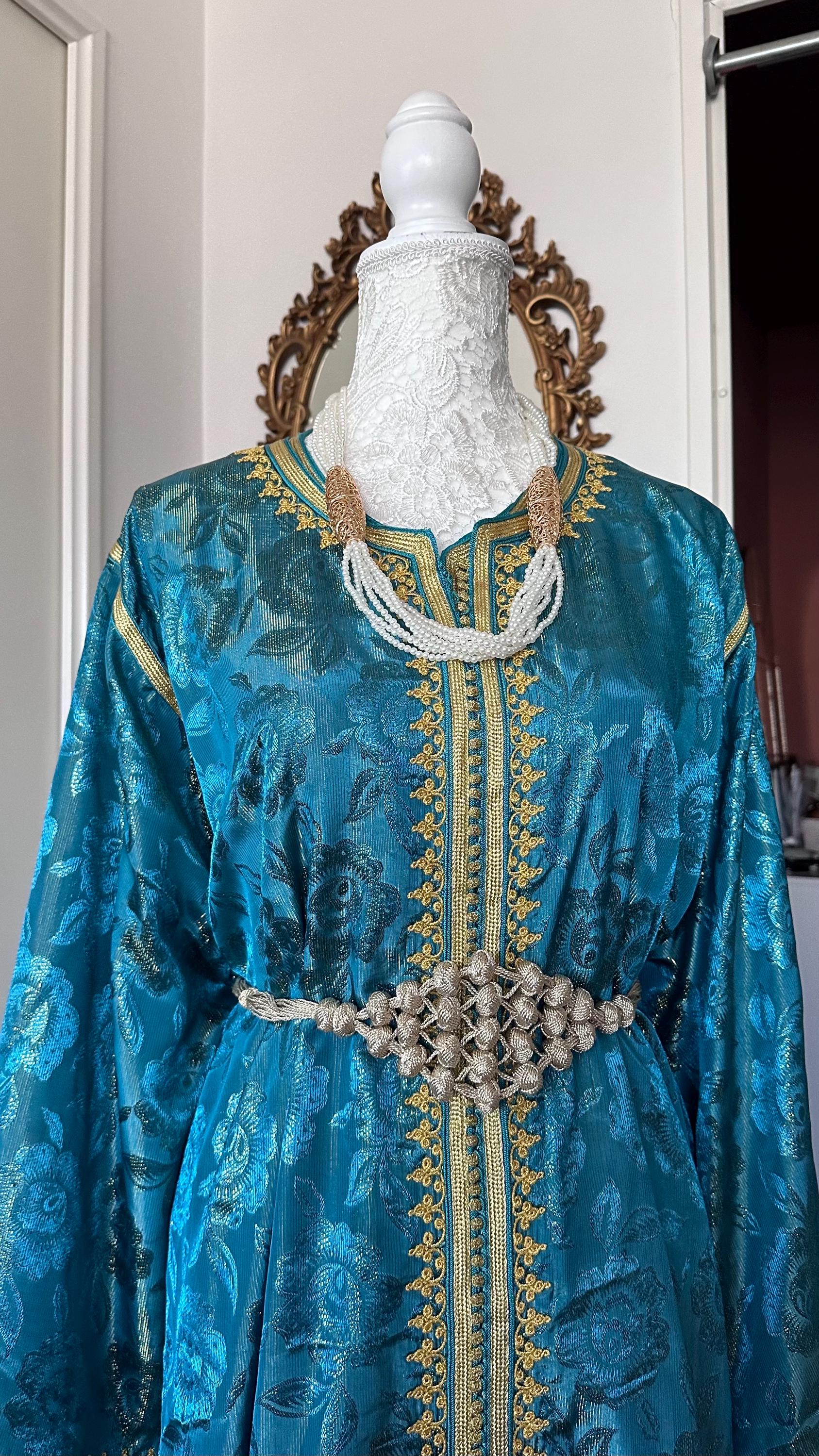 Takchita marocaine vintage bleue – TAK-109 - photo 3